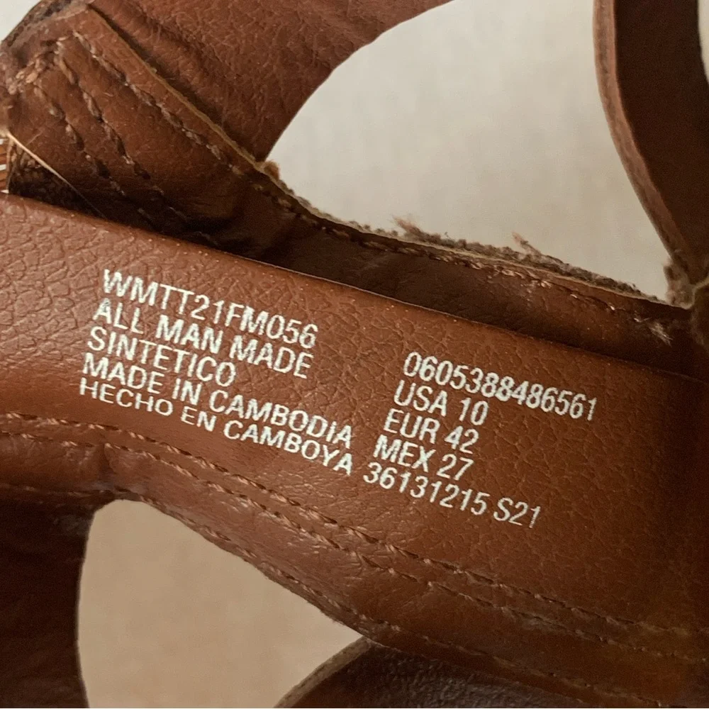 Time and Tru Vegan Leather Fishermancore Women’s Brown Gladiator Sandals 10 - Picture 3 of 9